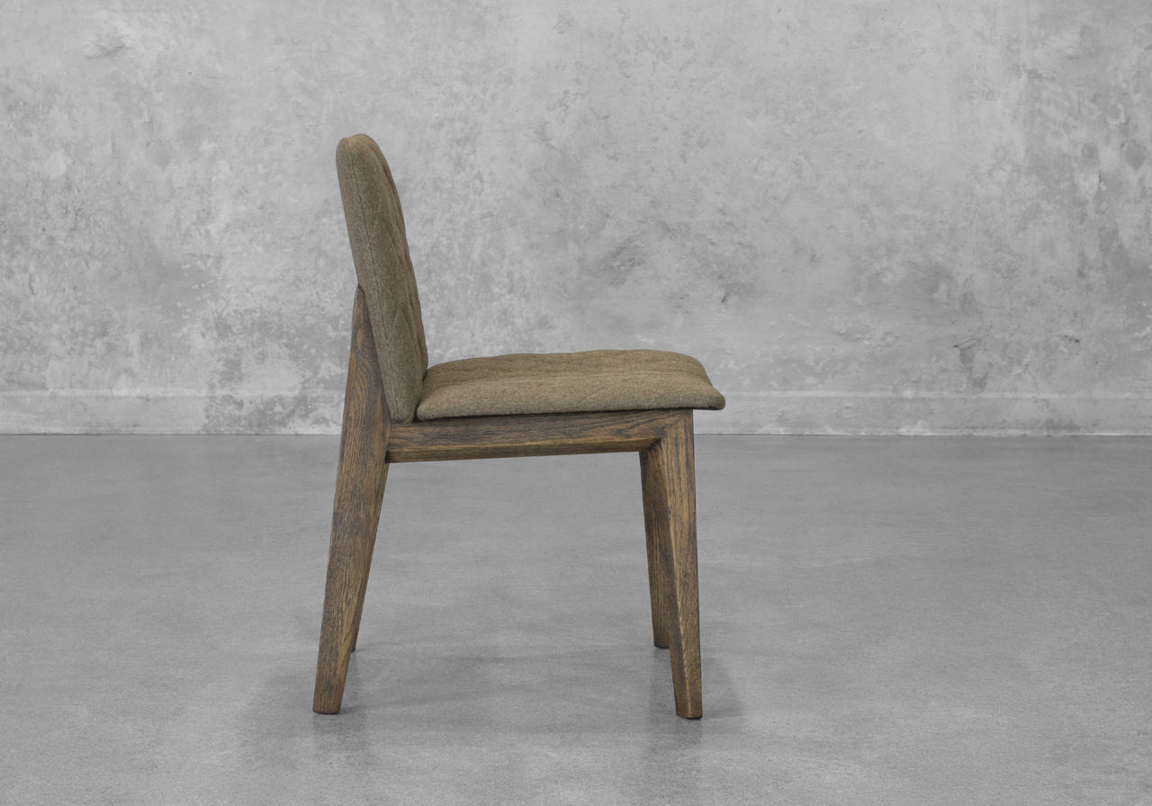 Dimas Dining Chair in Brown - Side