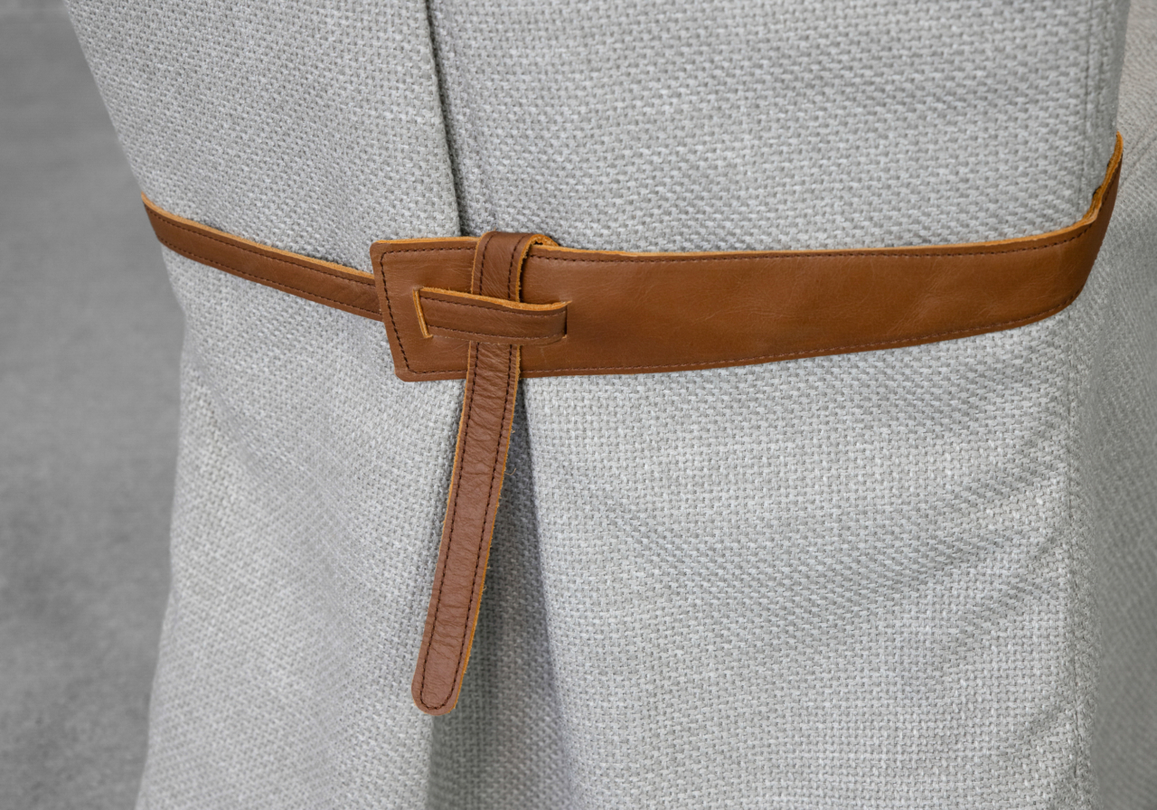 Melo Cream Fabric Dining Chair - Close Up