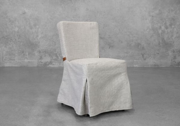 Melo Cream Fabric Dining Chair - Angle