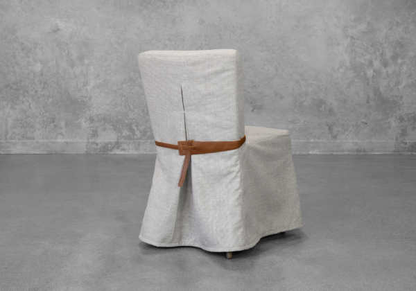 Melo Cream Fabric Dining Chair - Back