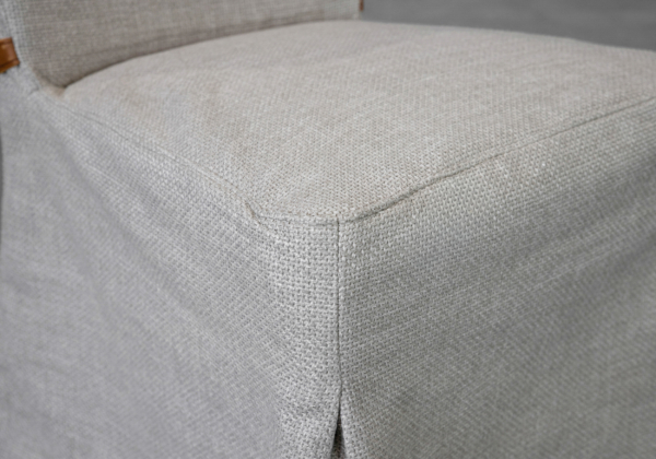 Melo Cream Fabric Dining Chair - Close Up