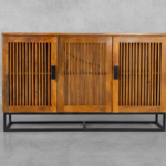 Space 58" Cognac Mango Wood Sideboard with Drawers
