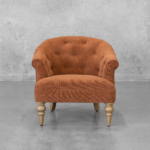 Teodoro Fabric Accent Chair in Rust
