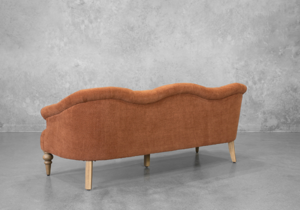 Teodoro Upholstered Sofa in Rust - Back