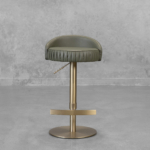 Felic Green Faux Leather Counter Stool