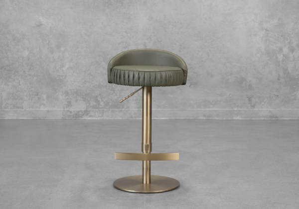 Felic Green Faux Leather Counter Stool - Front
