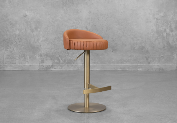 Felic Tan Faux Leather Counter Stool - Angle