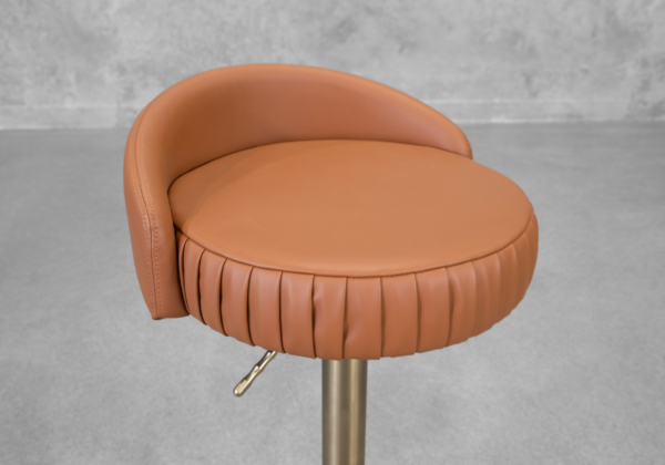 Felic Tan Faux Leather Counter Stool - Close Up