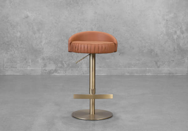 Felic Tan Faux Leather Counter Stool - Front