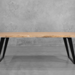 Shinola 95" Live Edge Acacia Dining Table Natural Finish