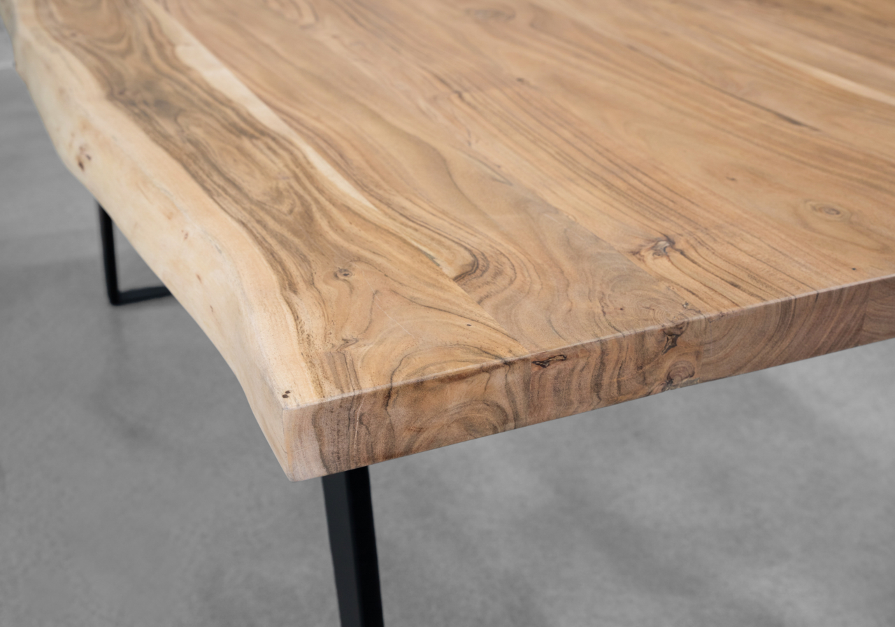 Shinola Medium Dining Table in Natural - Close Up