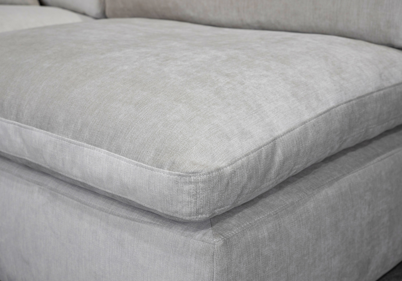 Albia Sectional in Cream - Close Up - 1