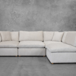 Albia Modular Fabric Sectional in Cream