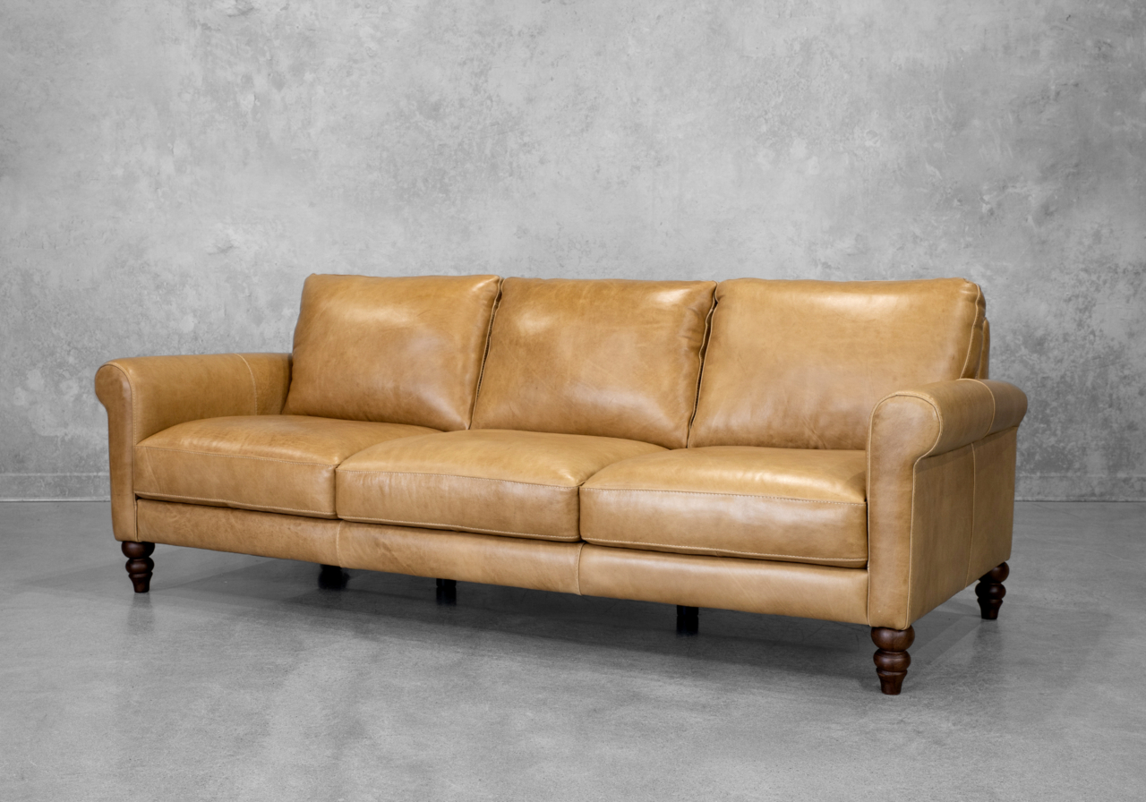Amalfi Saddle Leather Sofa - Angle