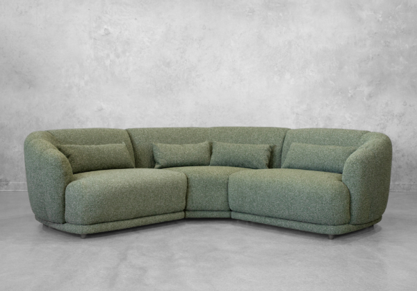 Conran Fabric Sectional in Green - Angle