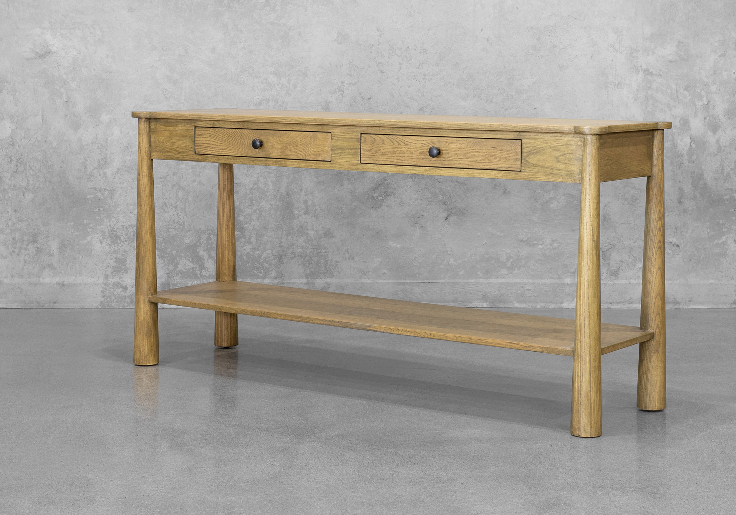 Cora Antique Blonde Console - Angle