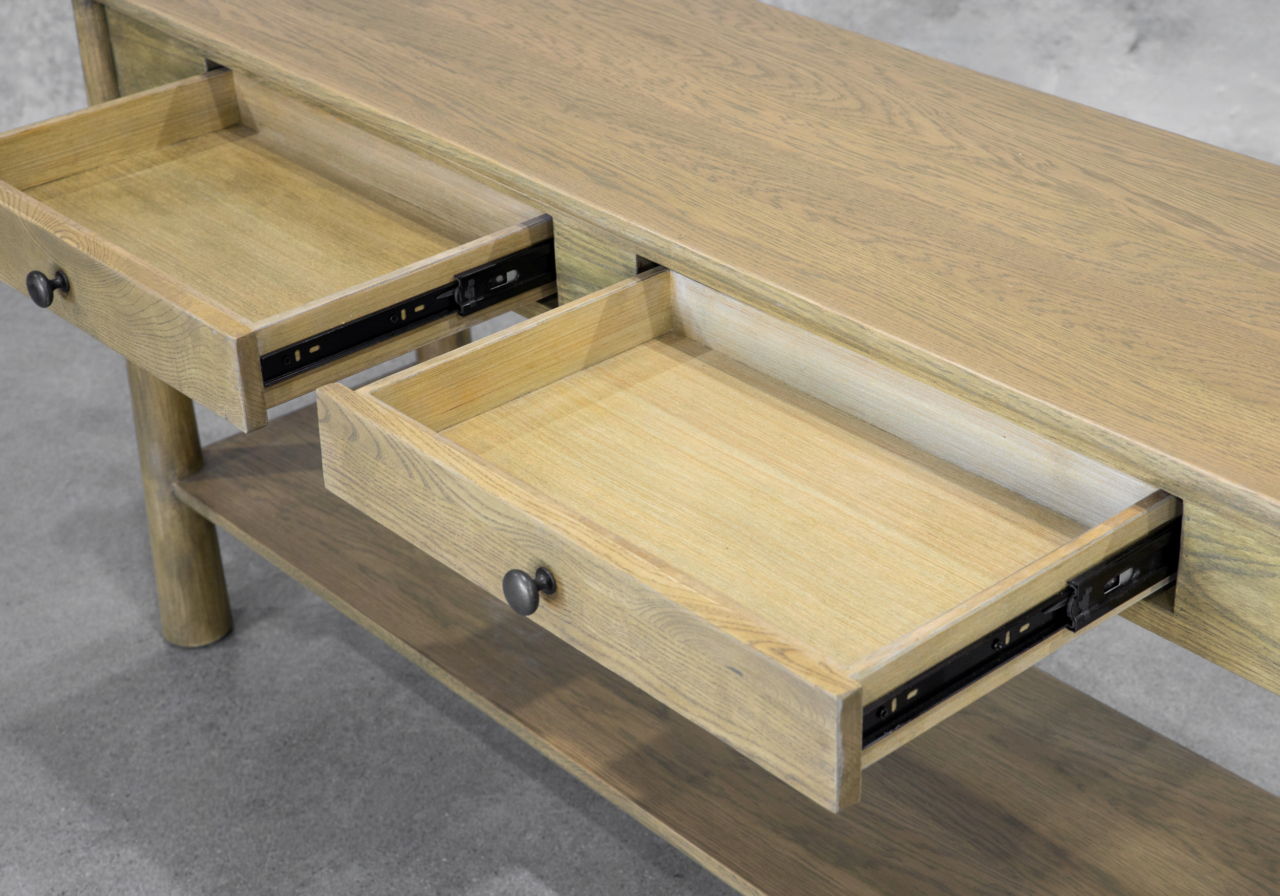 Cora Antique Blonde Console - Drawers