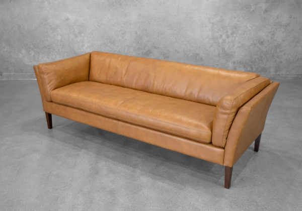 Diana Tan Leather Sofa