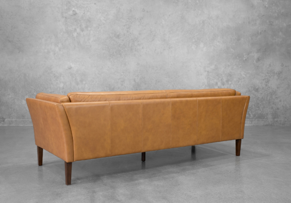 Diana Tan Leather Sofa - Back
