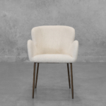 Glam Beige Fabric Armchair