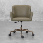 Glam Olive Faux Leather Office Chair