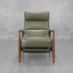 Hanford Bahama Green Leather Manual Recliner