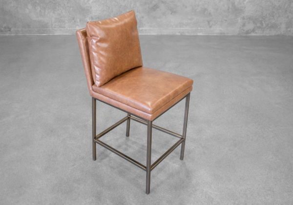 Harlow Copper Faux Leather Counter Stool
