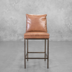 Harlow Copper Faux Leather Counter Stool