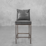 Harlow Slate Faux Leather Counter Stool