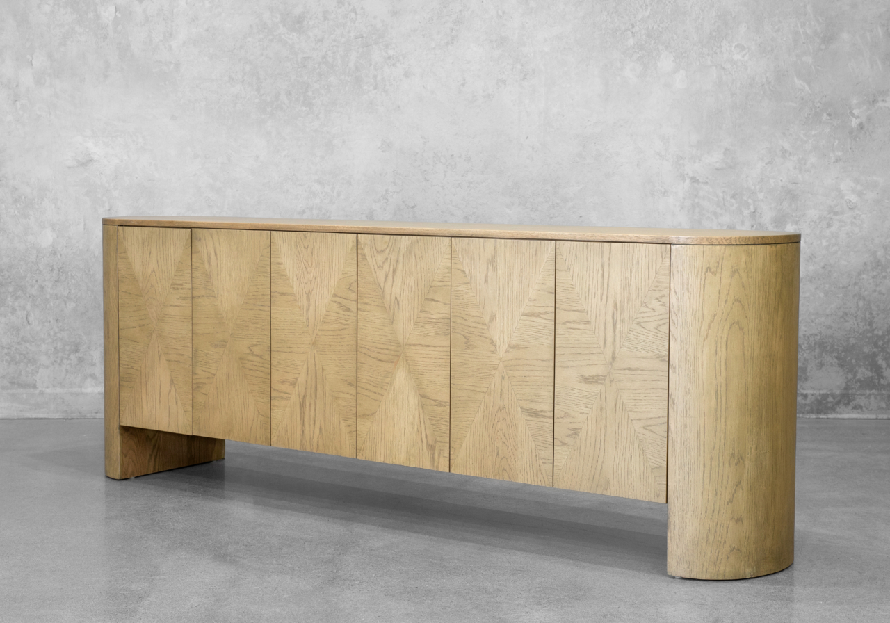 Josie Antique Blonde Sideboard - Angle