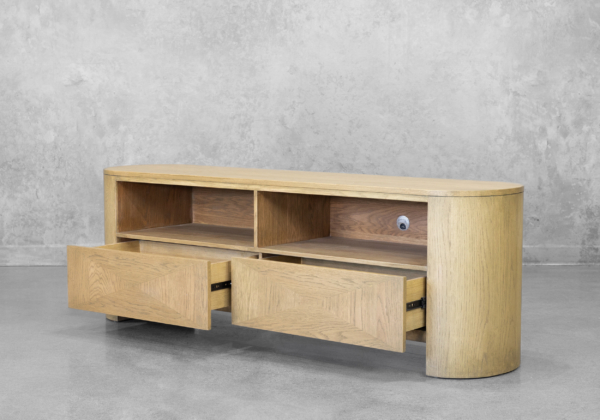 Josie Antique Blonde Tv Unit - Angle - 2