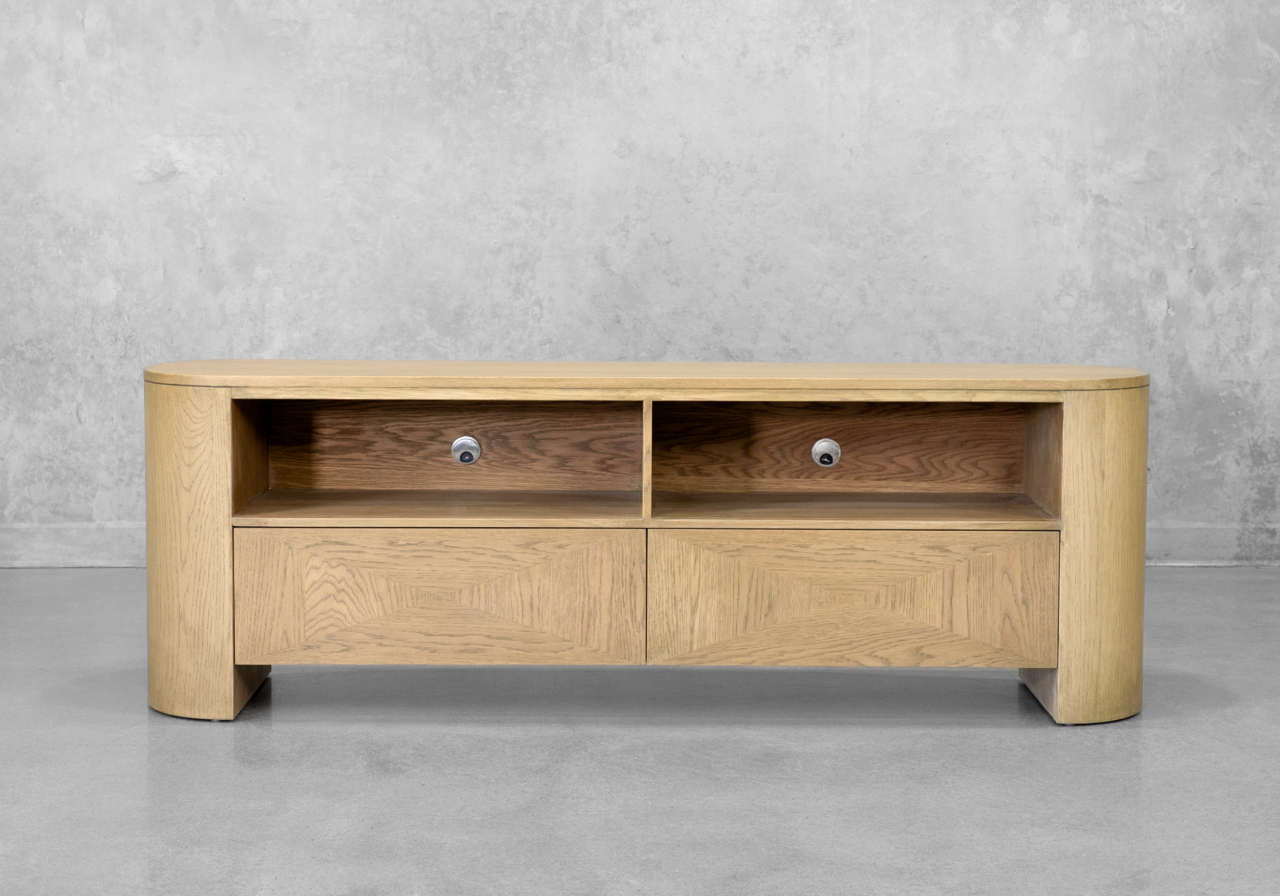 Josie Antique Blonde Tv Unit - Front