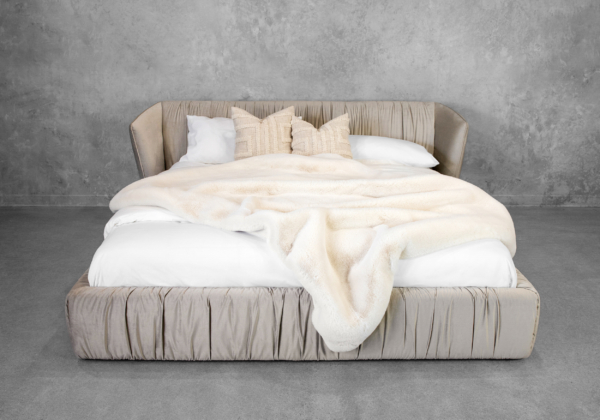 Leona Beige Fabric Bed