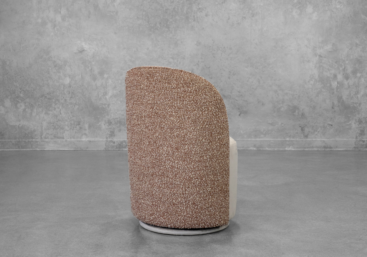 Lily Brick Fabric Dining Chair - Back