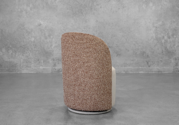 Lily Brick Fabric Dining Chair - Back