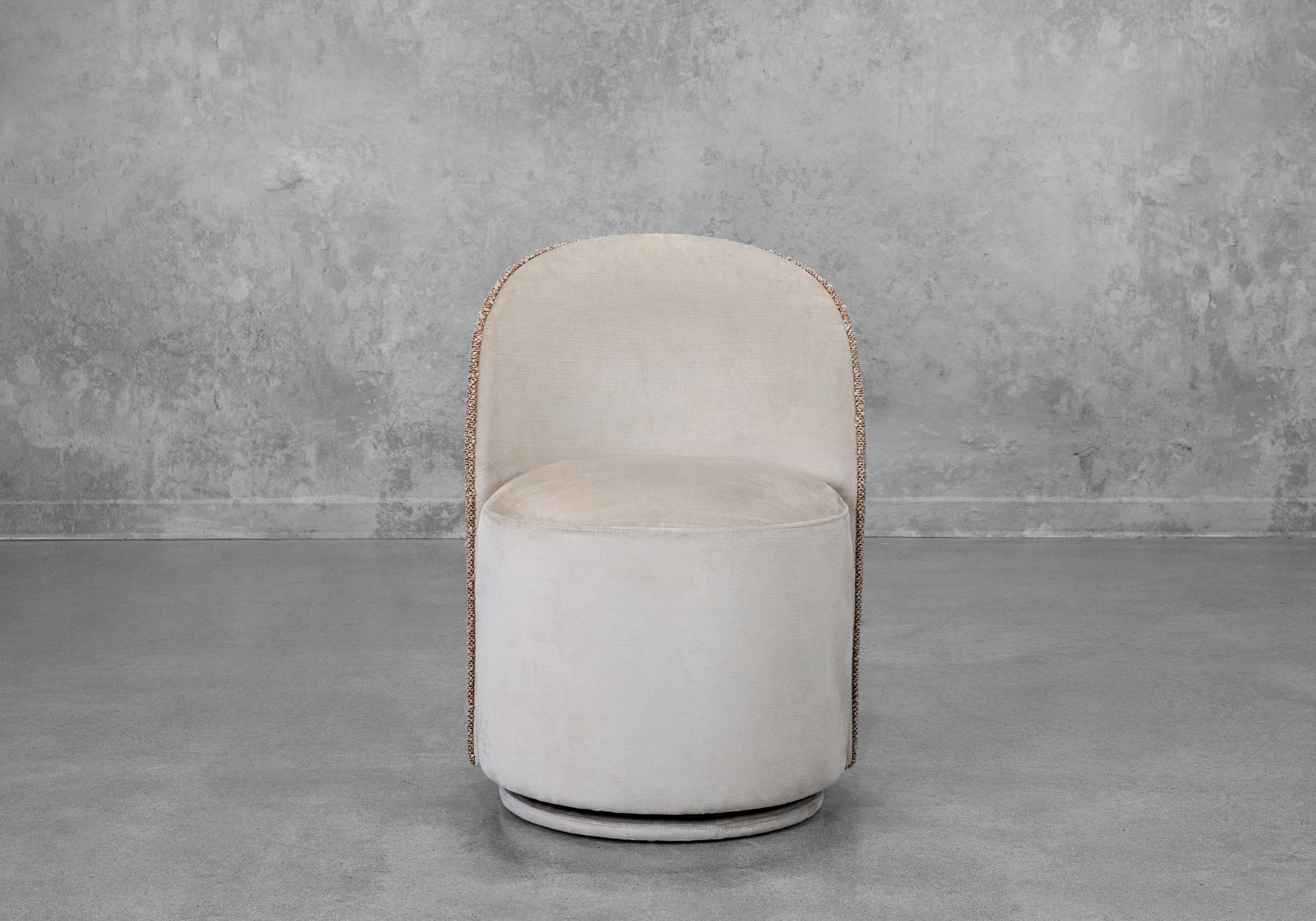 Lily Brick Fabric Dining Chair - Front