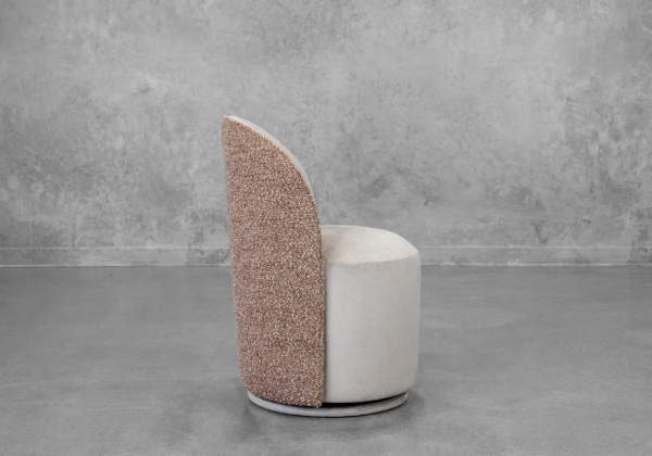 Lily Brick Fabric Dining Chair - Side