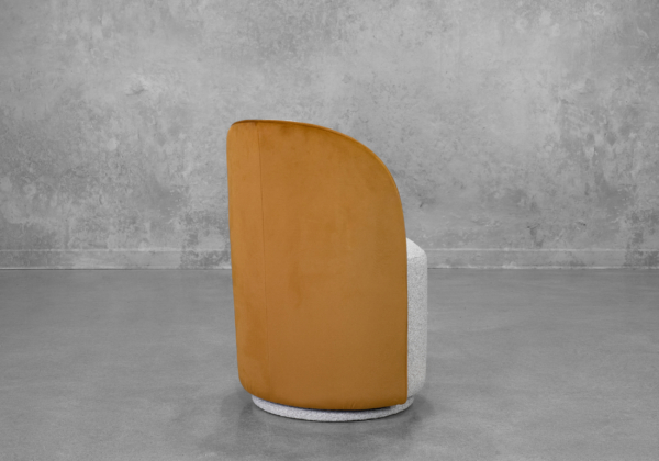 Lily Fabric Dining Chair in Mustard - Back