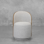 Lily Swivel Dining Chair in Mustard