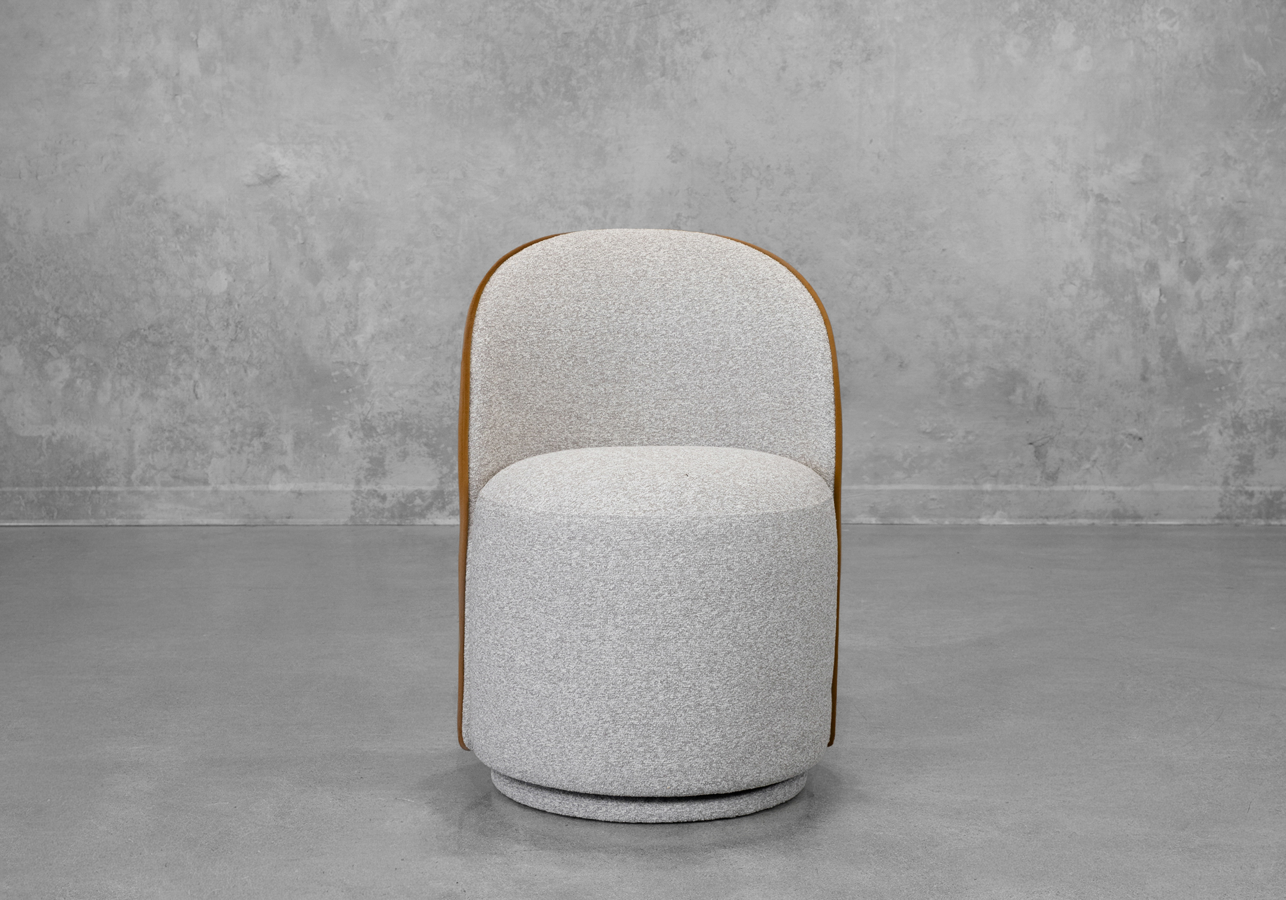 Lily Fabric Dining Chair in Mustard - Front