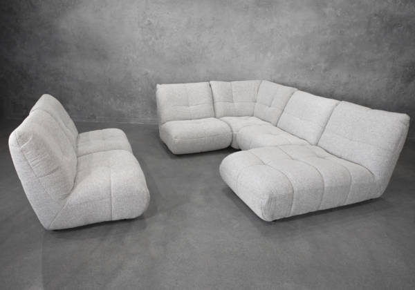London Fabric Sectional in Mink - 2