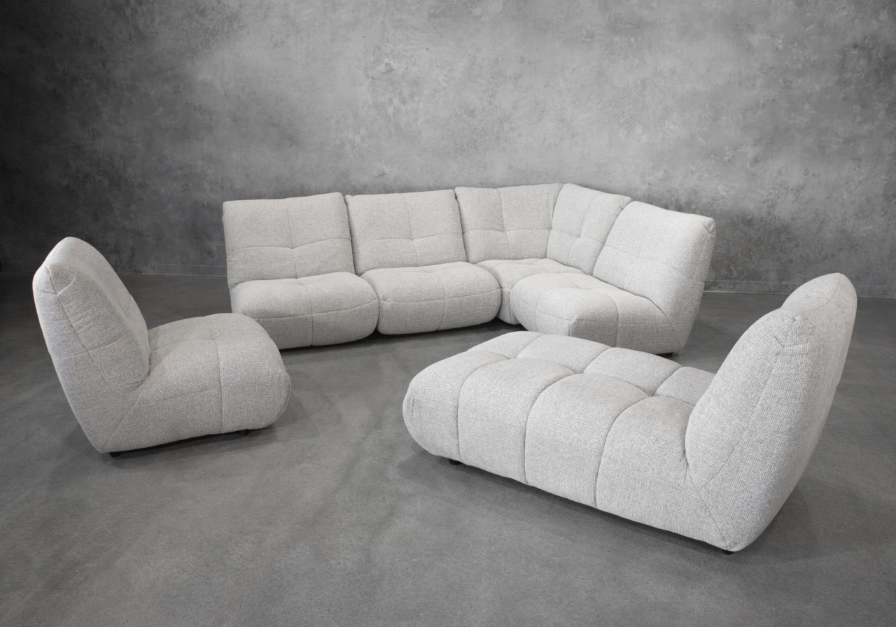 London Fabric Sectional in Mink - 3