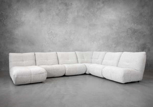 London Fabric Sectional in Mink - Angle