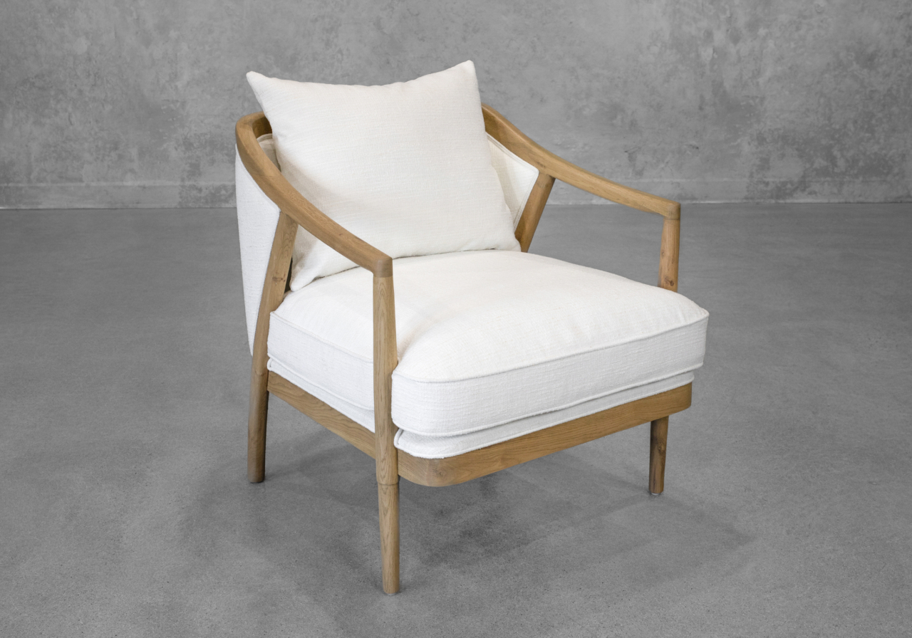 Michelle Ivory Fabric Armchair