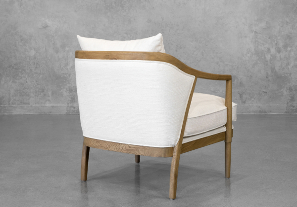 Michelle Ivory Fabric Armchair - Back
