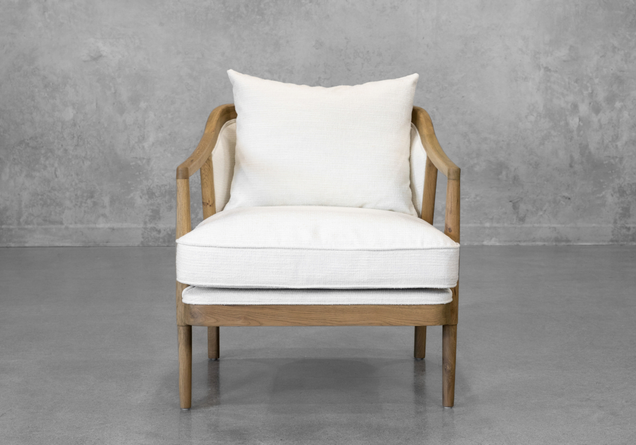 Michelle Ivory Fabric Armchair - Front Michelle Ivory Fabric Armchair - Front