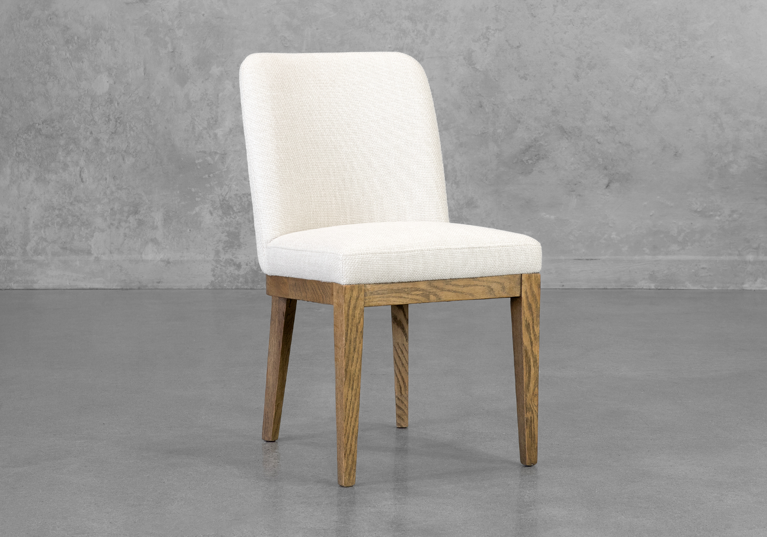 Rosie Fabric Dining Chair in Cream - Angle