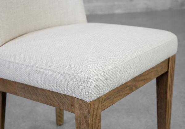 Rosie Fabric Dining Chair in Cream - Close Up
