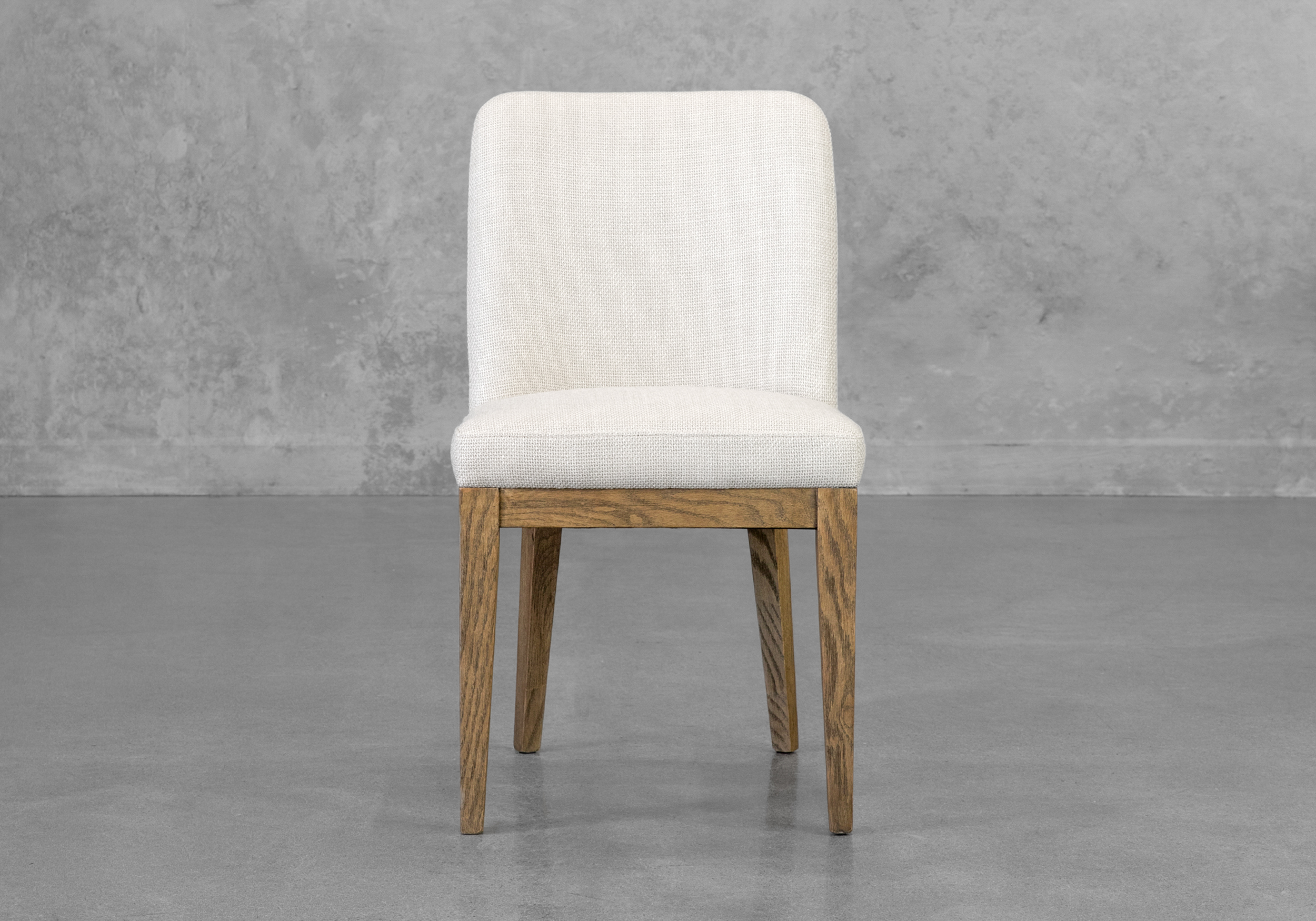 Rosie Fabric Dining Chair in Cream - Front