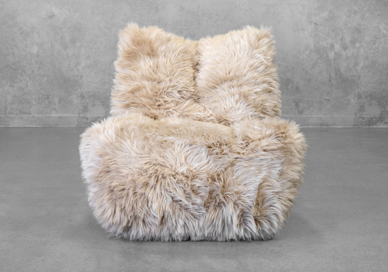 Shetland Faux Fur Accent Chair - Front Shetland Faux Fur Accent Chair - Front